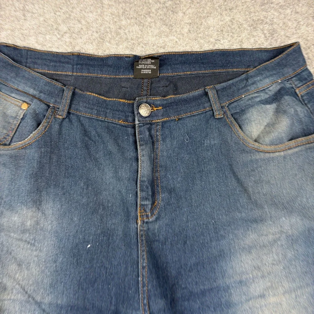 Y2K One Point One Denim Shorts‎ Mens 38 Blue Jean Jorts Streetwear Skater Casual